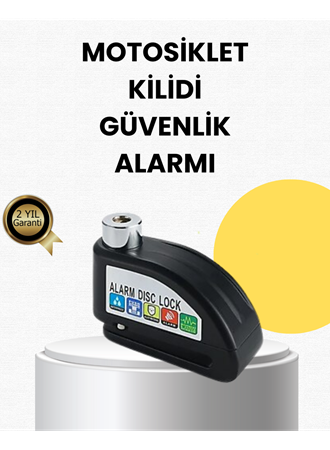 Çelik Gövdeli Alarm Disk Kilidi Motosiklet ve Bisiklet İçin Güvenlik