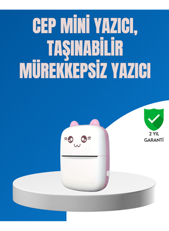 Mini Bluetooth Termal Yazıcı 1200mAh Şarjlı Taşınabilir