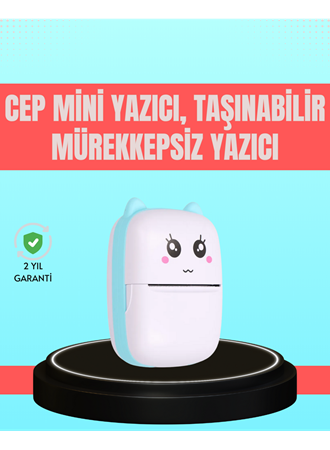 Bluetooth Bağlantılı Mini Termal Yazıcı Öğrenci ve Ofis İçin