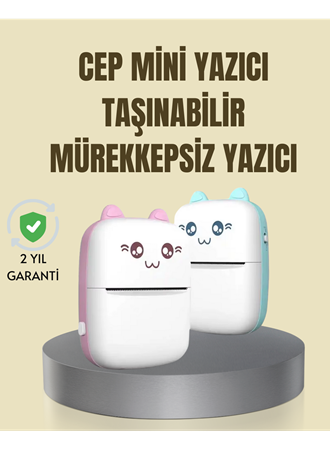 Taşınabilir Mini Termal Yazıcı 200 DPI Bluetooth Bağlantılı