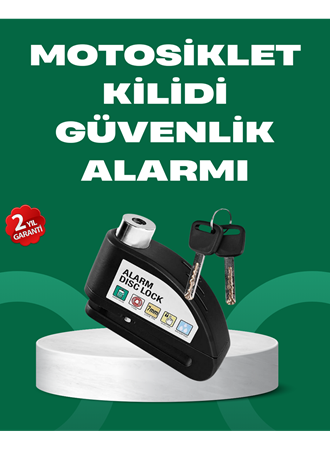 Motosiklet Scooter Bisiklet Tekerlek Disk Kilidi Alarmlı Güvenlik
