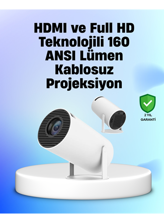 4K Uyumlu 130 İnç Full HD Projeksiyon Cihazı ve Kablosuz Aktarım Özelliği