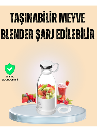 1200mAh Şarjlı, Hafif ve Pratik Taşınabilir Blender