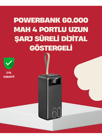LED Ekranlı Çok Fonksiyonlu Taşınabilir Şarj Ünitesi Powerbank
