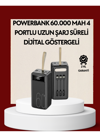 4 Çıkışlı Hızlı Şarj Destekli Powerbank