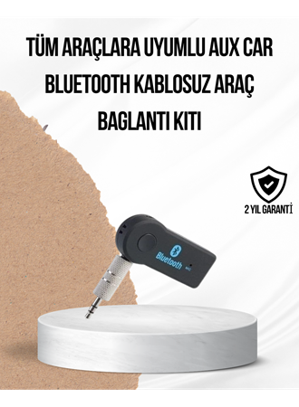 Araç İçi Bluetooth AUX Adaptörü ve Telefon Görüşme Cihazı