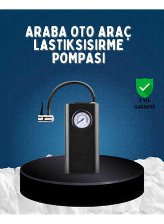 Elektrikli Hava Kompresörü Type-C USB Şarjlı Çok Fonksiyonlu Lastik Pompası