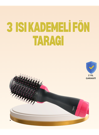 3 Isı Kademeli 1200W Saç Şekillendirme Fırçası.