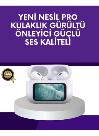 Dokunmatik Ekranlı Bluetooth Kulaklık ANC Gürültü Önleme Suya Dayanıklı