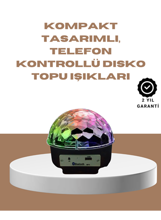 Taşınabilir Bluetooth Disko Topu Uzaktan Kumandalı Işık Efektleri