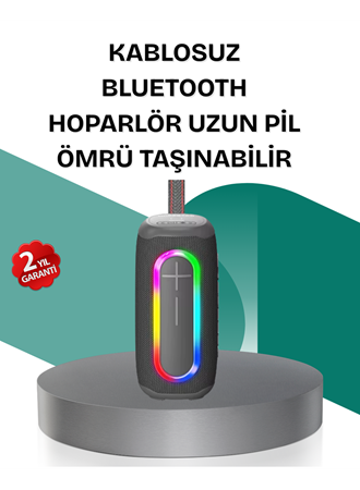 Renkli LED Işıklı Kablosuz Hoparlör IP67 Sertifikalı