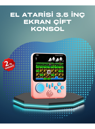 3.5 İnç LCD Ekranlı 666 Oyunlu Taşınabilir Retro Oyun Konsolu