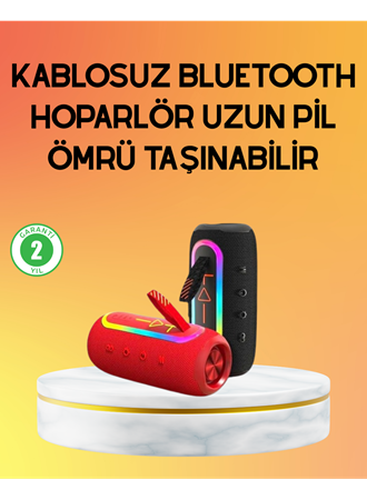 Yüksek Ses Kaliteli Kablosuz Hoparlör LED Işıklı