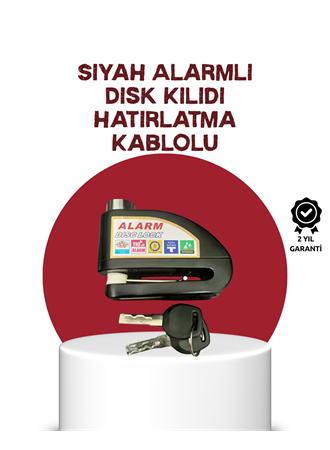 Güvenlik Sensörlü Alarmlı Disk Kilidi Motosiklet ve Bisiklet İçin