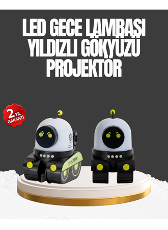Çocuk Odası İçin Müzikli ve Işıklı Robot Projektör