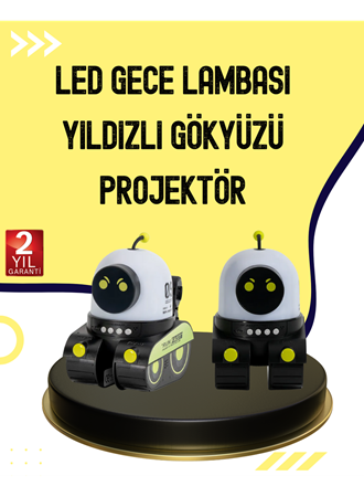 Otomatik Döner Slaytlı Üç Parlaklık Ayarlı Projektör Lamba