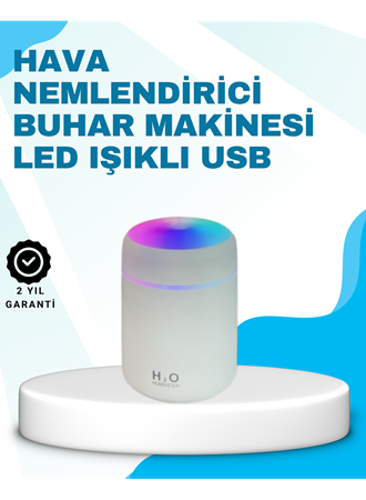 LED Işıklı Sessiz Masaüstü Nemlendirici – 3 Buhar Modu