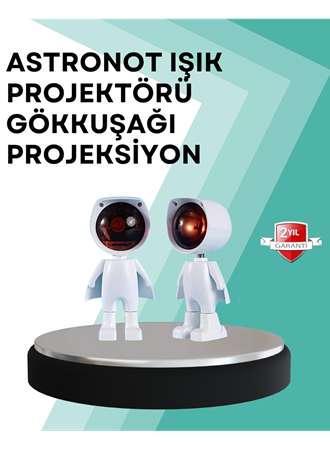 360° Ayarlanabilir Başlıklı Astronot Gece Lambası