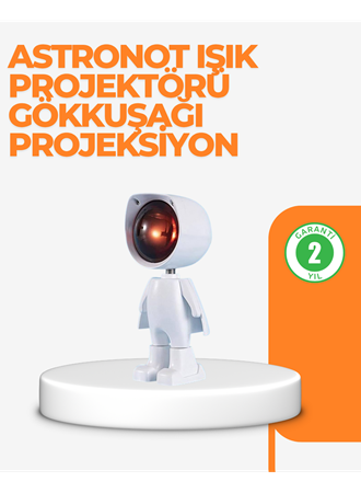 USB Şarjlı Taşınabilir Gün Batımı Projektör Lambası