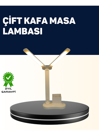 Ayarlanabilir Kısılabilir LED Masa Lambası | Entegre Kalemlik ve Telefon Tutucu Özellikli