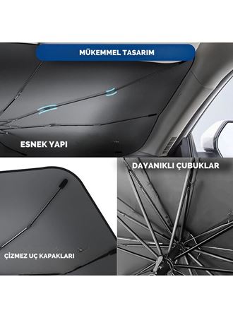 Renault Symbol, Dacia Sandero, Opel Corsa, Ford Ka, Peugeot 208 Uyumlu Oto Şemsiye