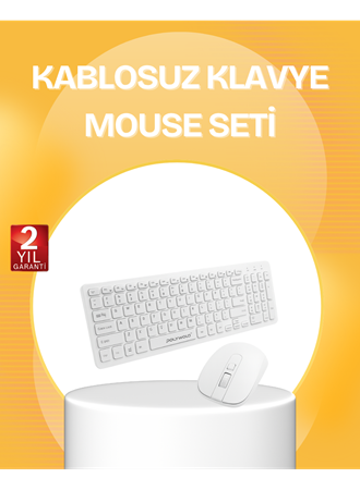 Kablosuz Klavye Mouse Takımı - Ergonomik, Sessiz ve Enerji Tasarruflu