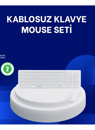 Ofis ve Ev Kullanımı İçin Kablosuz Klavye Fare Seti - Ergonomik ve Pratik