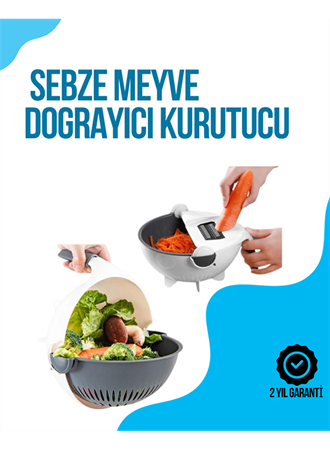 Dilimleyici ve Rende Bıçaklı Çok Amaçlı Mutfak Aleti