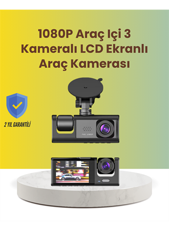 TA-01 2.0 İnç Ekranlı 3 Kanallı Araç Kamerası