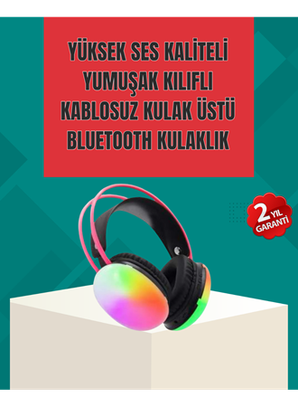 Type-C Şarjlı RGB Işıklı Bluetooth Oyuncu Kulaklığı