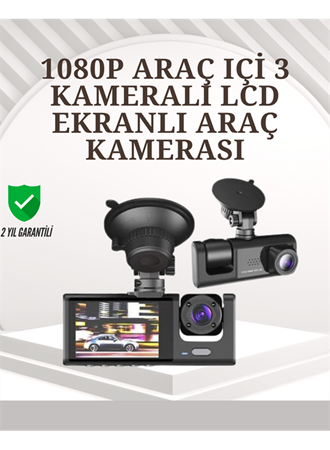 TA-01 1080P Ön 720P Arka ve İç Kamera Sistemli DVR