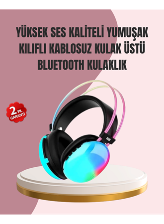 Düşük Gecikmeli Bluetooth 5.3 Gaming Kulaklık – RGB Işıklı