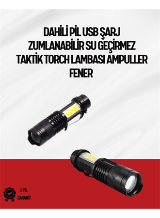 Mini Boy LED El Feneri - 2000 Lümen, Su Geçirmez Tasarım