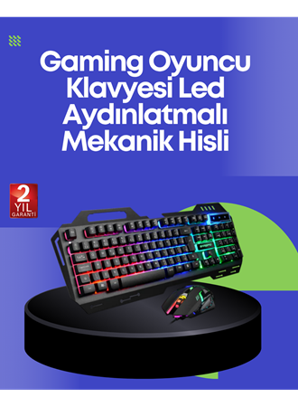 PG8018 LED Aydınlatmalı Mekanik Klavye Mouse – Oyunlarda Üstün Performans