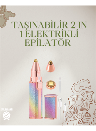 Mini Elektrikli Epilatör Cihazı – USB Şarjlı, Acısız Yüz ve Kaş Bakım Aleti
