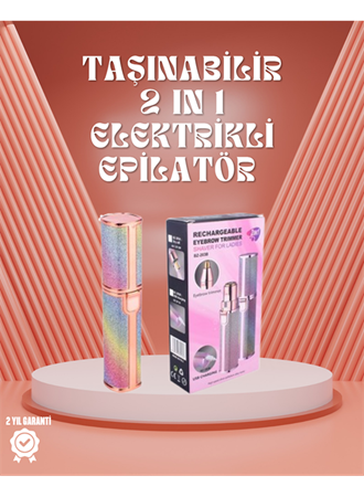 Paslanmaz Çelik Bıçaklı USB Epilatör – Kaş, Üst Dudak ve Çene Tüy Temizleyici