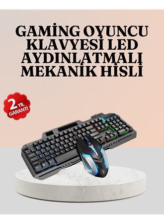 RGB Aydınlatmalı Oyuncu Klavye Mouse – Mekanik Hissiyat, Maksimum Kontrol