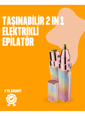 Mini USB Şarjlı Elektrikli Epilatör – Kaş ve Yüz Tüy Temizliği İçin 2'si 1 Arada