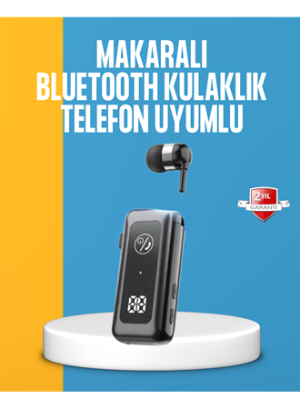 Dijital Ekranlı ve Hızlı Şarjlı Bluetooth 5.2 Makaralı Kulaklık