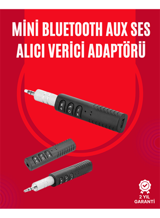 Taşınabilir Bluetooth Ses Alıcısı | 30 Dk Şarj, 4 Saat Kullanım, Geri Klipsli