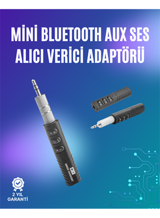 Mini Bluetooth Müzik Alıcısı | Ev & Araç Stereo Sistemlerine Kablosuz Bağlantı