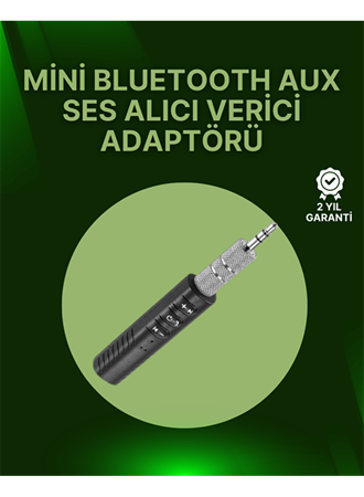 Bluetooth 4.1 Ses Alıcısı | 3.5mm Girişli Hoparlör & Kulaklıklar İçin Kablosuz Dönüştürücü