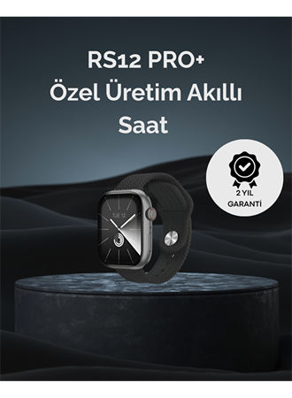 RS12 PRO+ 2025 Serisi Uzun Şarj Süreli Garantili Full Ekranlı Özel Üretim Akıllı Saat – 2GB Hafıza, AMOLED, GPS, Sesli Arama