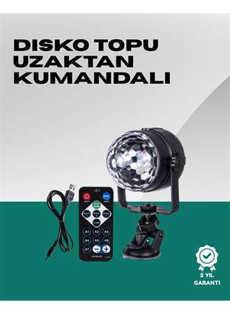 7 Farklı Aydınlatma Modu ve Ses Sensörlü Disko Topu Lambası