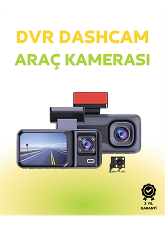 1080p Ön, 720p Arka ve İç Kamera ile %100 Kapsama – Gece Görüşlü Araç Kamerası