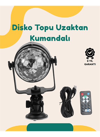 Müzik Ritmine Uyumlu 7 Modlu Renkli Disko Topu Işığı