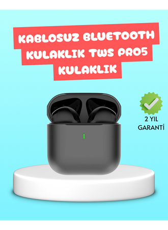 TWS Pro 5 Bluetooth Kulaklık – Kablosuz ve Şarj Kutulu Tasarım