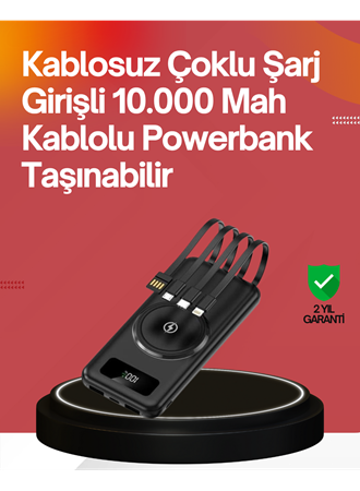 22.5W Hızlı + 15W Kablosuz Şarj – Akıllı Powerbank ile Her An Enerji