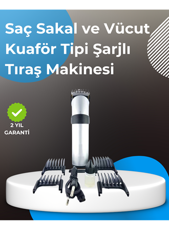 Profesyonel Saç ve Sakal Tıraş Makinesi – Tam Aksesuar Setli