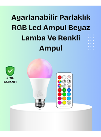 RGBW Teknolojili Akıllı LED Ampul, Zamanlayıcılı